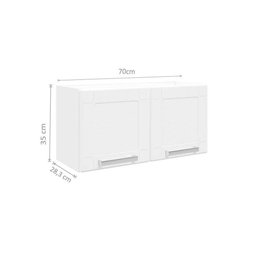 Cozinha Modulada Múltipla 4pçs (2 Armários + 1 Balcão + 1 Paneleiro) C4p80 Branco/preto - 4
