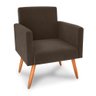 Poltrona Decorativa para Sala Pará Veludo Marrom - 2