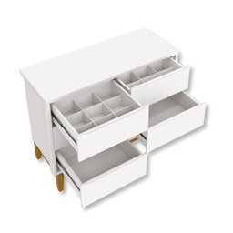 Quarto de Bebê Berço Evolution + Cômoda 6 Gvts + 02 Colchões:branco - 5