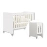 Quarto de Bebê Berço Evolution + Cômoda 6 Gvts + 02 Colchões:branco - 3