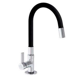Torneira para Cozinha Flexivel de Bancada 2196 1/4V C70 Preto Talita
