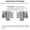 Ver imagem 5 de Painel Suspenso para Tv 50 Pol 120 Cm Cinamomo Off White Arly