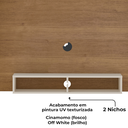 Ver imagem 6 de Painel Suspenso para Tv 50 Pol 120 Cm Cinamomo Off White Arly