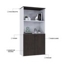 Ver imagem 5 de Armário Alto Estante com 02 Portas 161,5x80x42cm Wlae80 com Terracota