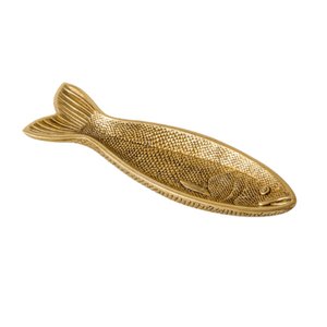 Bandeja Decorativa Peixe Dorado em Poliresina