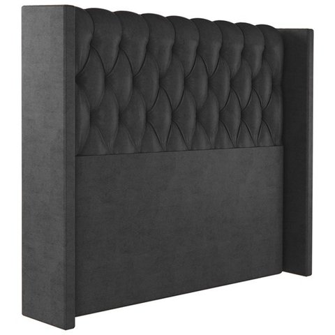 Cabeceira Solteiro 88 cm Toquio Veludo Preto Soon