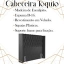 Ver imagem 3 de Cabeceira Solteiro 88 cm Toquio Veludo Preto Soon