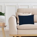 Ver imagem 2 de Kit 2 Capas para Almofada Drapeada Line T Retangular em Veludo Várias Cores Cor:azul Marinho