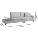 Ver imagem 7 de Sofá Living Lotus com Apoio Lateral Esquerda 2,40m em Linho