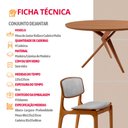 Ver imagem 6 de Sala de Jantar Mesa Ballare 135cm Tampo Laminado Redondo com 4 Cadeiras Malta