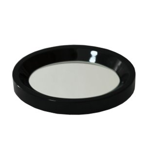 Bandeja em Laca Oval Preta 15X20 cm Casa Fraga