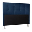 Ver imagem 3 de Kit Cabeceira e Calçadeira Baú Solteiro 0,90m Roma Suede - Pallazio Azul Marinho