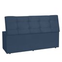 Ver imagem 5 de Kit Cabeceira e Calçadeira Baú Solteiro 0,90m Roma Suede - Pallazio Azul Marinho