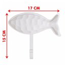 Ver imagem 4 de Gancho Peixe Cabideiro de Parede Porta Toalha para Roupas Bolsas e Acessorios Branco