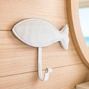 Ver imagem 3 de Gancho Peixe Cabideiro de Parede Porta Toalha para Roupas Bolsas e Acessorios Branco