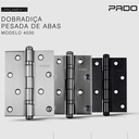 Ver mais imagens de Dobradiça para Porta Pado 4" com Rolamento 4030 Embutir 60kg Inox Escovado com 3 Peças