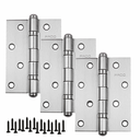 Ver imagem 1 de Dobradiça para Porta Pado 4" com Rolamento 4030 Embutir 60kg Inox Escovado com 3 Peças
