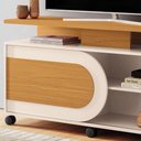Ver imagem 6 de Rack para Sala de Estar TV 55 pol com Rodízios Batel B01 Cinamomo Off White - Lyam Decor