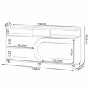 Ver imagem 5 de Rack para Sala de Estar TV 55 pol com Rodízios Batel B01 Cinamomo Off White - Lyam Decor