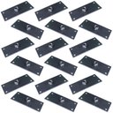 Ver imagem 1 de Kit 18 Chapinhas Chapa Reta Fixação Pés Palito Rosca 5/16 Zincada