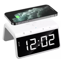 Ver imagem 3 de Carregador Indução + Relógio Despertador (branco)