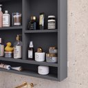 Ver imagem 5 de Espelheira Suspensa para Banheiro Closet Porta e Armário Acqua com Nicho