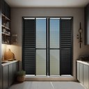 Ver imagem 2 de Porta Correr Venez. 6F.Móv.210 x 240 Elite c/Fecho Autom V.Ref.Mix Preto Brimak