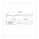 Ver imagem 3 de Kit 12 Garfo de Mesa Tramontina Leme Inox Preto