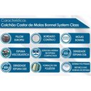 Ver imagem 2 de Cama Box Baú C/auxiliar Solteiro: Colchão Molas Castor Bonnel System Class + Base Crc Courano