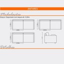 Ver imagem 3 de Sofá Living Antares D33 2,20m Base em Madeira Linho:rustico Creme