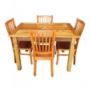 Ver imagem 1 de Mesa Rústica de Jantar 120x80cm com 4 Cadeiras Bh em Madeira de Demolição Sudeste Rústico