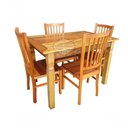 Ver imagem 7 de Mesa Rústica de Jantar 120x80cm com 4 Cadeiras Bh em Madeira de Demolição Sudeste Rústico