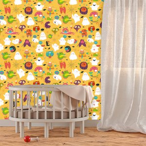 Papel de Parede Infantil - Monstrinhos 2 Arte Destaque 2 Metros
