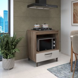 Balcão para Cooktop Jade 4 Bocas para Cozinha Compacta 1 Gaveta Multiuso Organizador - 1