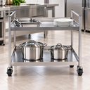 Ver imagem 2 de Carro Bandeja Duplo | 90 x 50 x 85 cm | Inox 430