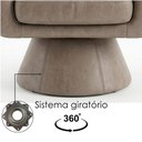 Ver imagem 7 de Poltrona Decorativa Cave Base Giratoria Courino Tcs 729 Moll