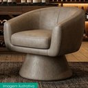 Ver imagem 2 de Poltrona Decorativa Cave Base Giratoria Courino Tcs 729 Moll