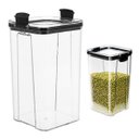 Ver imagem 1 de Pote Hermetico Tampa com Trava 1300ml Acrilico Transparente Veda Conserva Armazenamento Alimento Tem