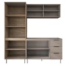 Ver imagem 2 de Cozinha Compacta Modulada 8 Portas 3 Gavetas com Vidro Imperial/fume - Panorama Móveis