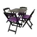 Ver imagem 2 de Conjunto Dobrável com 4 Cadeiras Roxo
