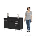 Ver imagem 5 de Balcão Gabinete para Pia 120cm 3 Portas com Tampo Suécia Preto - Lumil Lumil Móveis