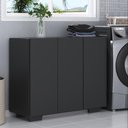 Ver imagem 1 de Armário Lavanderia Com 3 Portas 90 Cm Mp5034 Preto
