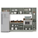 Ver imagem 5 de Armário de Cozinha Modulada Completa 6 Peças 316,8cm com Tampo 250050 Koya Politorno Móveis