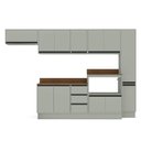 Ver imagem 4 de Armário de Cozinha Modulada Completa 6 Peças 316,8cm com Tampo 250050 Koya Politorno Móveis