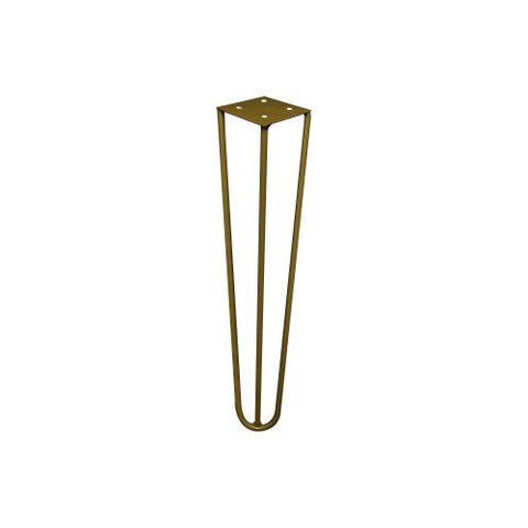 Pé de Metal 30 Cm Mesa de Canto Rack e Puffs Dourado