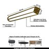 Pé de Metal 30 Cm Mesa de Canto Rack e Puffs Dourado - 6