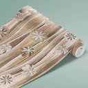 Ver imagem 1 de Papel de Parede Floral Madeira Arte Destaque 3,50 Metros