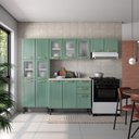 Ver imagem 6 de Cozinha Completa Aço 2 Gav 14 Portas Colors Verde Bertolini