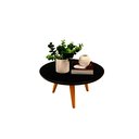 Ver imagem 2 de Mesa de Centro e Lateral Apoio para Sala Tripe Redonda Retro