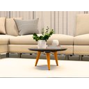 Ver imagem 3 de Mesa de Centro e Lateral Apoio para Sala Tripe Redonda Retro